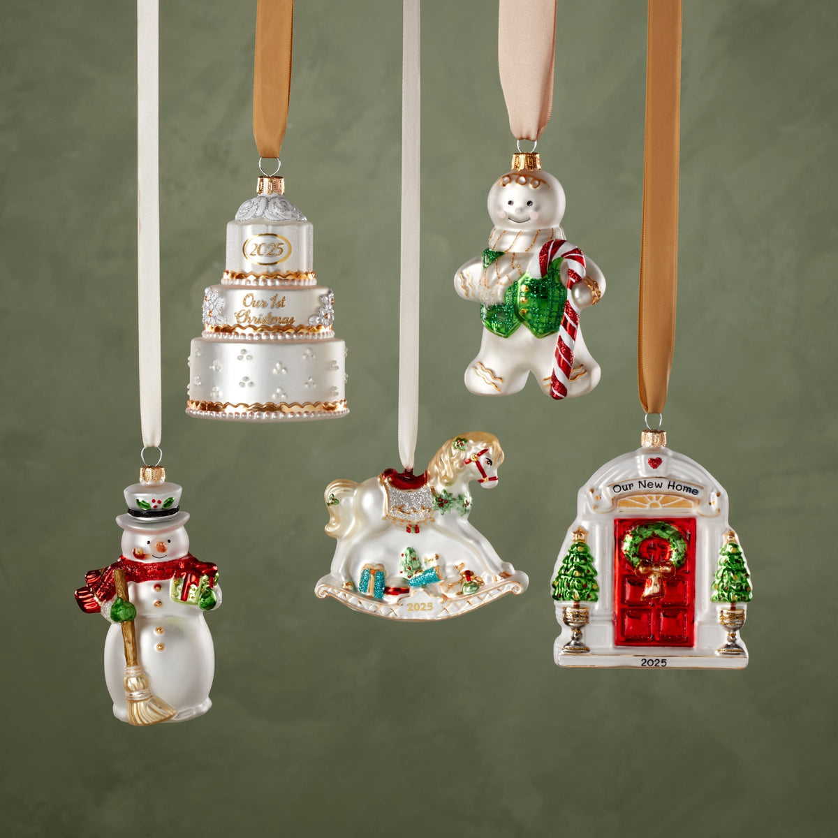 Blown Glass Snowman Ornament
