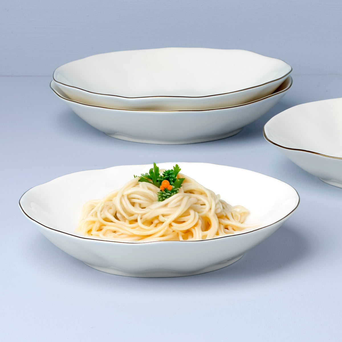 Blue Bay White Pasta Bowls, Set of 4