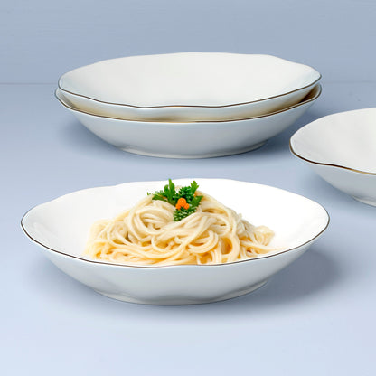 Blue Bay White Pasta Bowls, Set of 4
