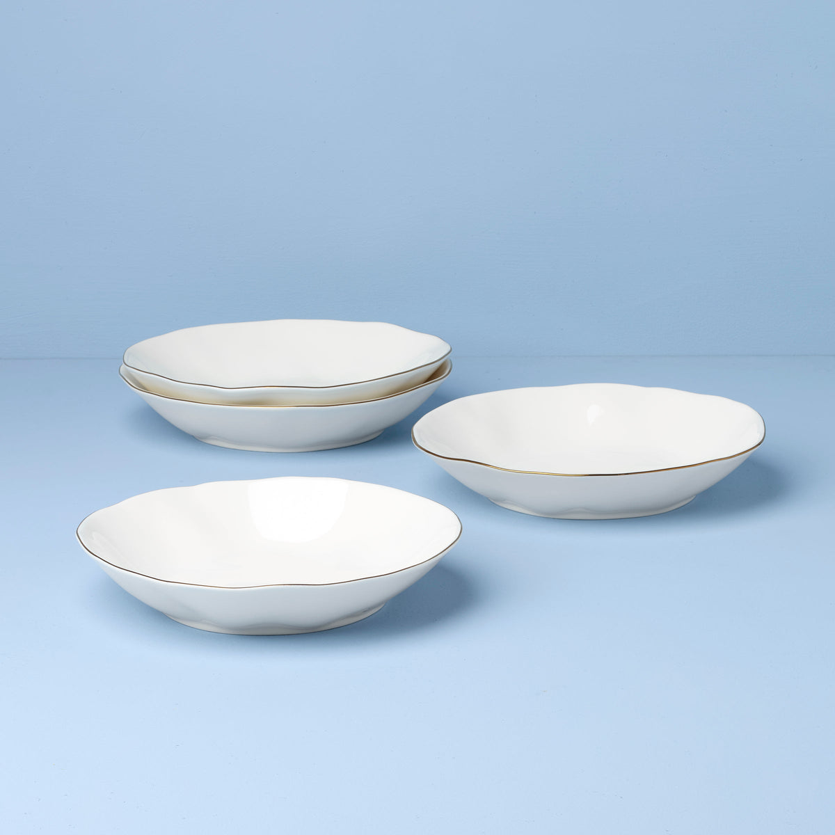 Blue Bay White Pasta Bowls, Set of 4
